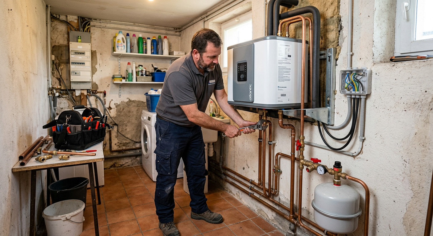 Pose de chauffe-eau thermodynamique par un plombier à Savigny-sur-Orge