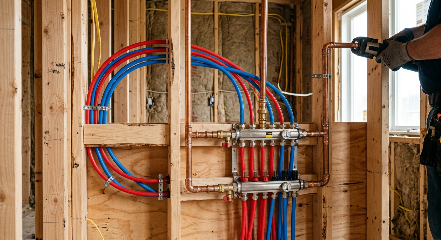 Création de réseau plomberie en cuivre et PER à Savigny-sur-Orge 91